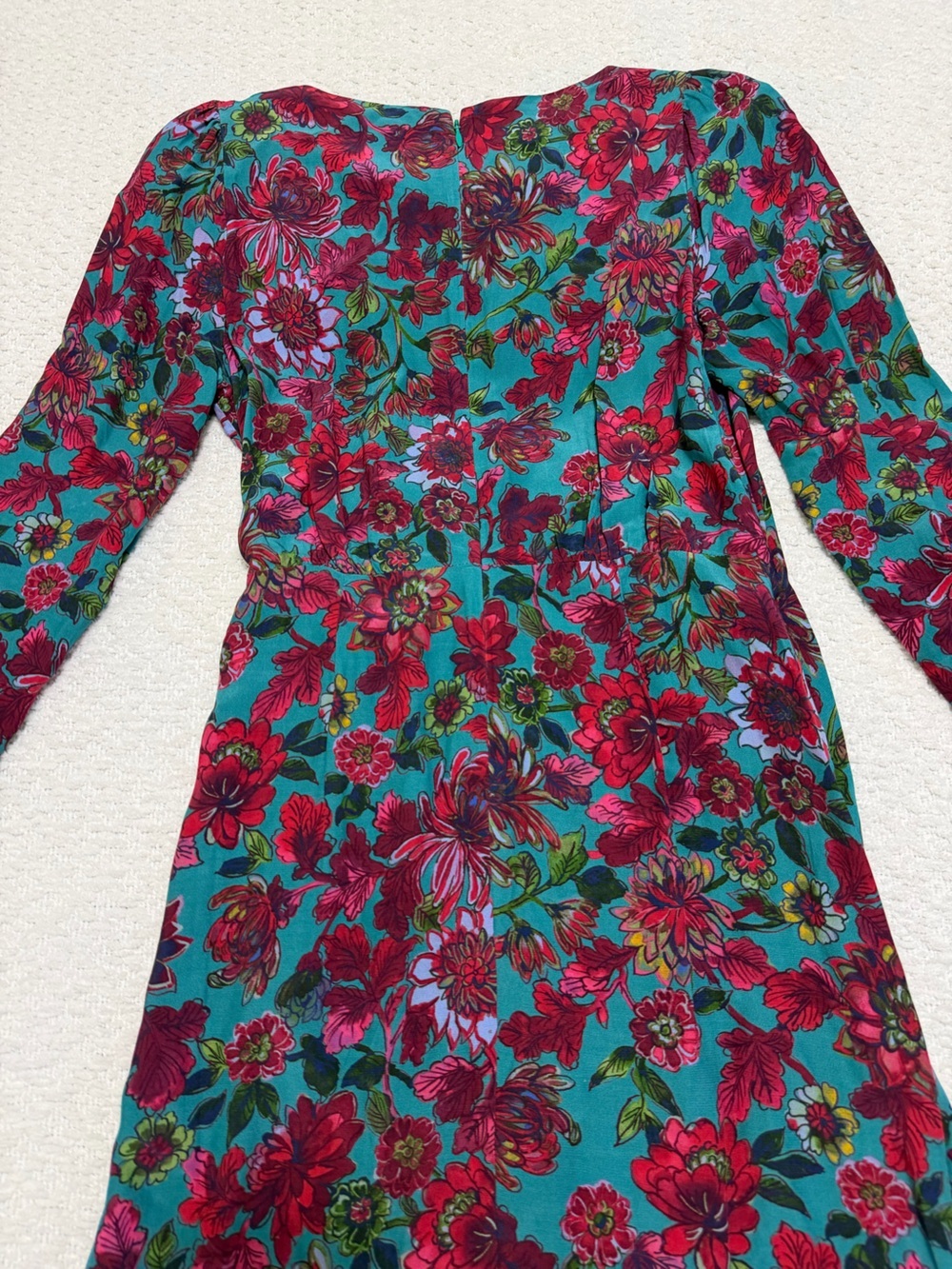 Talbots Side Tie Floral Midi Dress Women’s Size 4 Petite - Picture 7 of 16